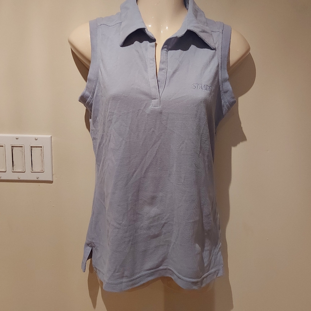 ❣️Ladies Strata sport polo sleeveless shirt size M (#410)